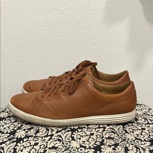 Cole Haan Brown Grand OS Leather Sneakers